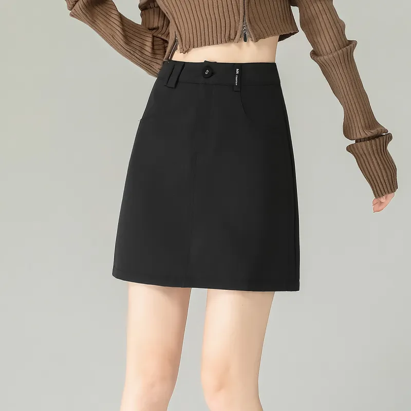 0571 Family Casual Short Skirts Women's Black-2
