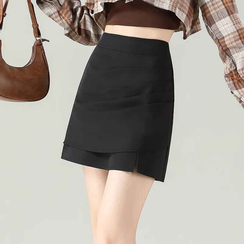 0571 Family Casual Short Skirts Women's Black-2