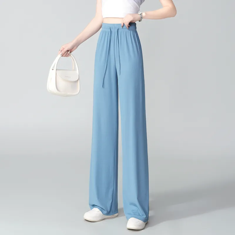 0571 Family Casual Pants Women's Blue-4