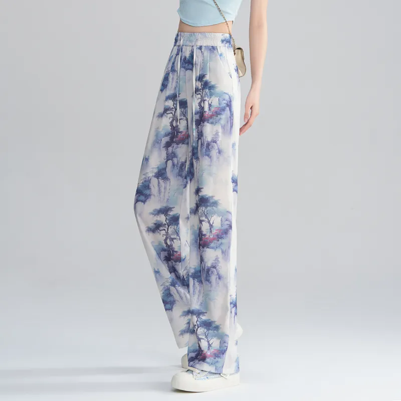 0571 Family Casual Pants Women's Blue-5