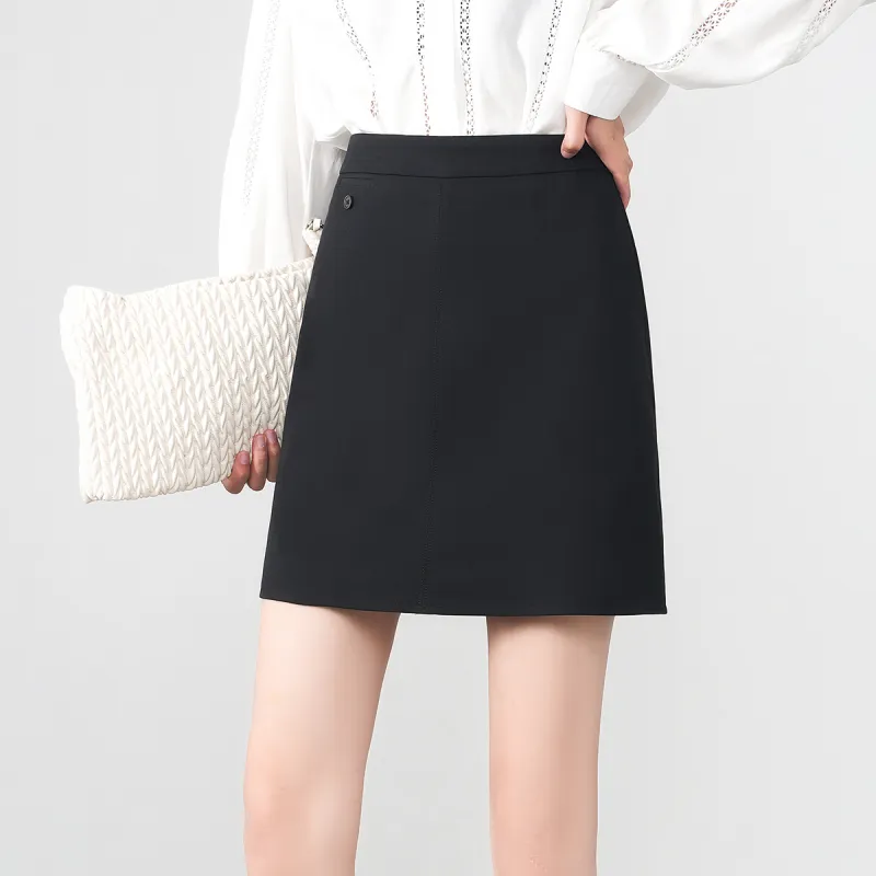 0571 Family Casual Short Skirts Women's Black-5