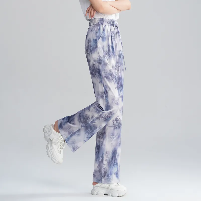 0571 Family Casual Pants Women's Blue-4