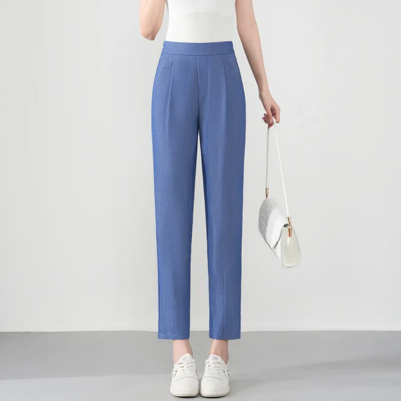 0571 Family Casual Pants Women's Blue-5