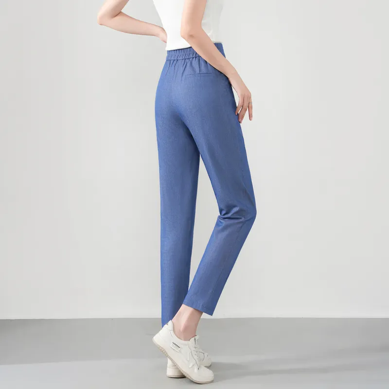 0571 Family Casual Pants Women's Blue-6