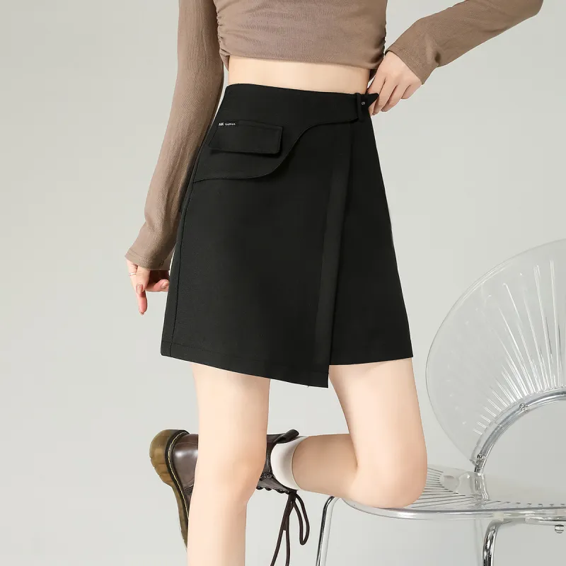 0571 Family Casual Short Skirts Women's Black-6