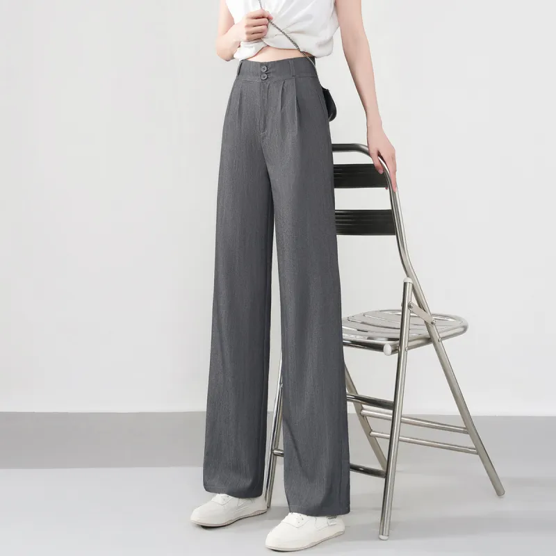 0571 Family Casual Pants Women's Black Gray-3