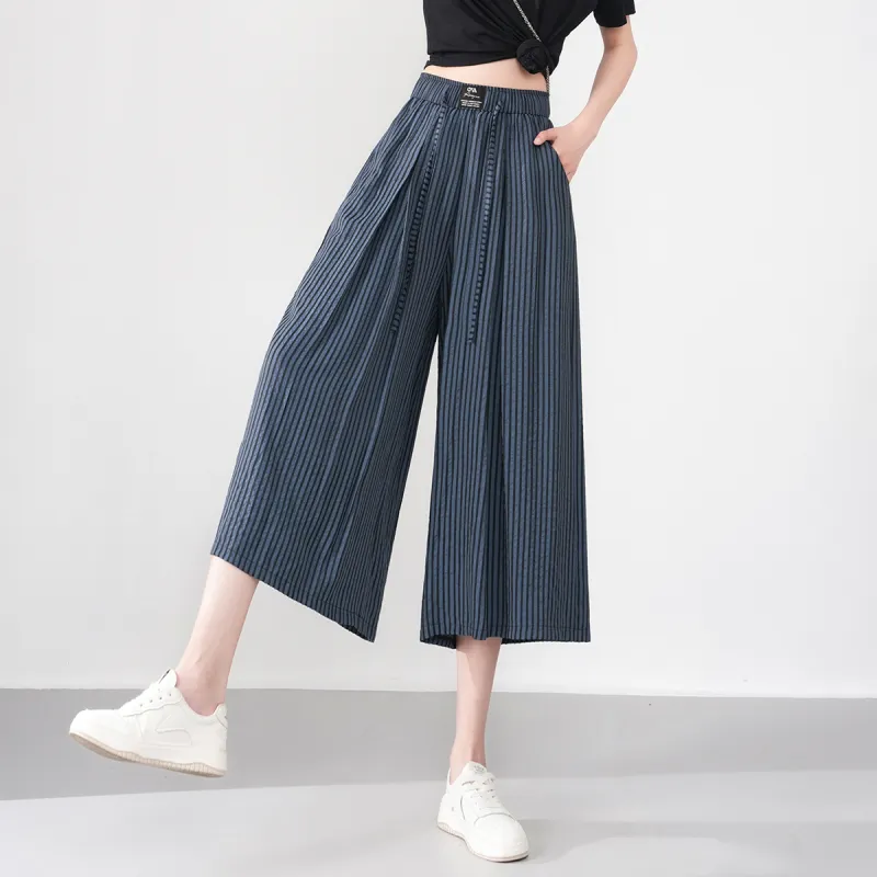 0571 Family Casual Pants Women's Navy Blue-4