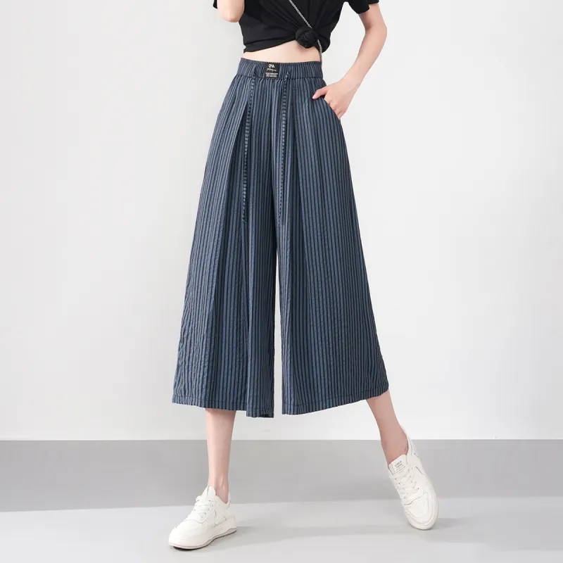 0571 Family Casual Pants Women's Navy Blue-3