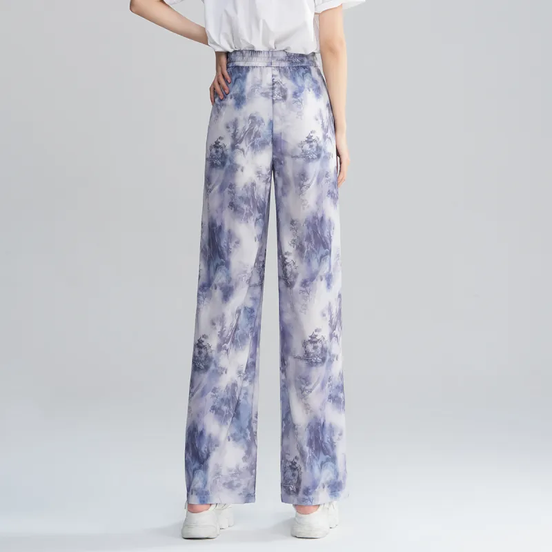 0571 Family Casual Pants Women's Blue-3