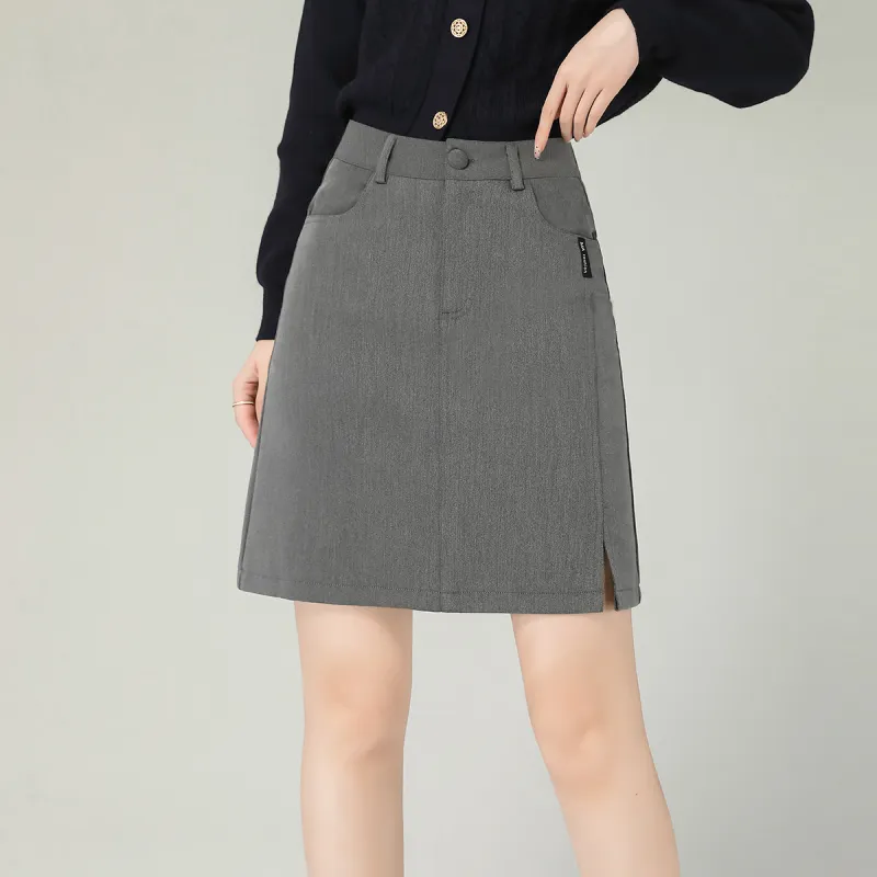 0571 Family Casual Short Skirts Women's Gray-2