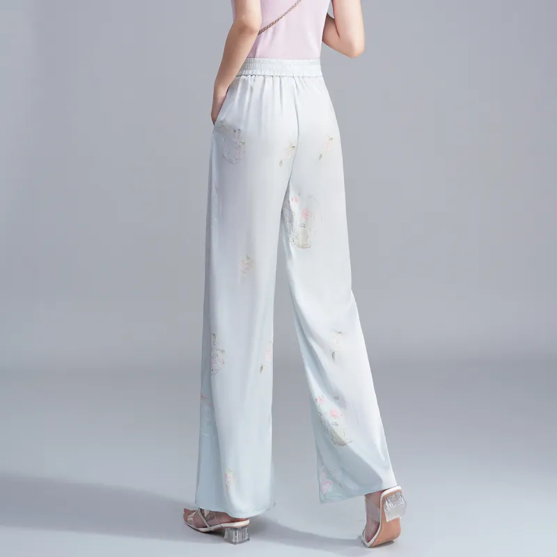 0571 Family Casual Pants Women's Blue-6