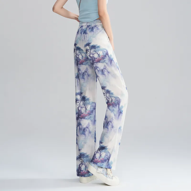 0571 Family Casual Pants Women's Blue-6