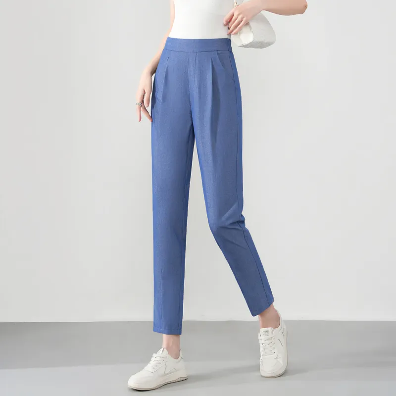 0571 Family Casual Pants Women's Blue-2