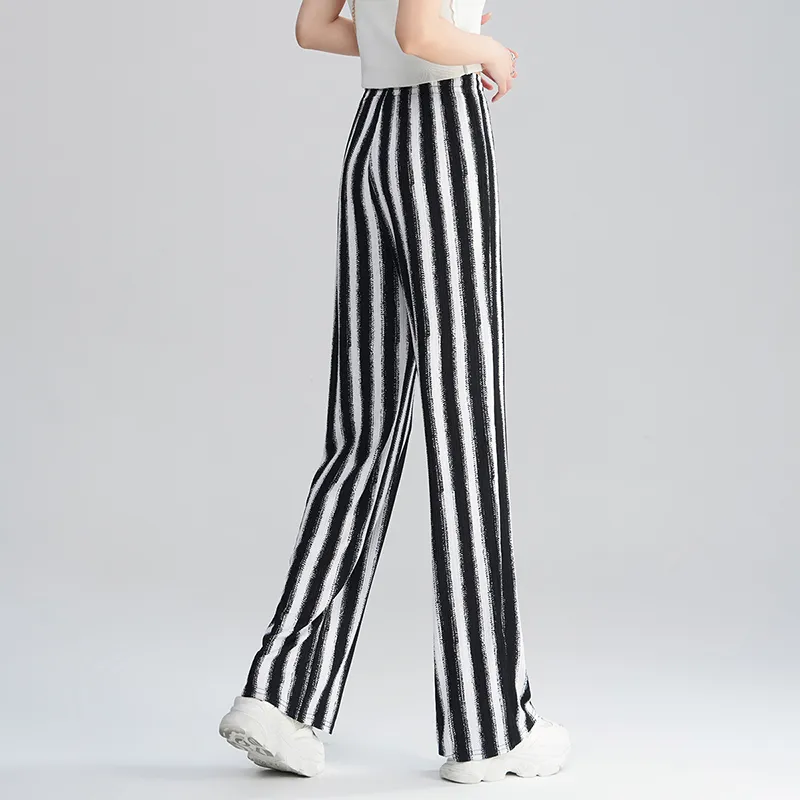 0571 Family Casual Pants Women's Coarse Stripes-5