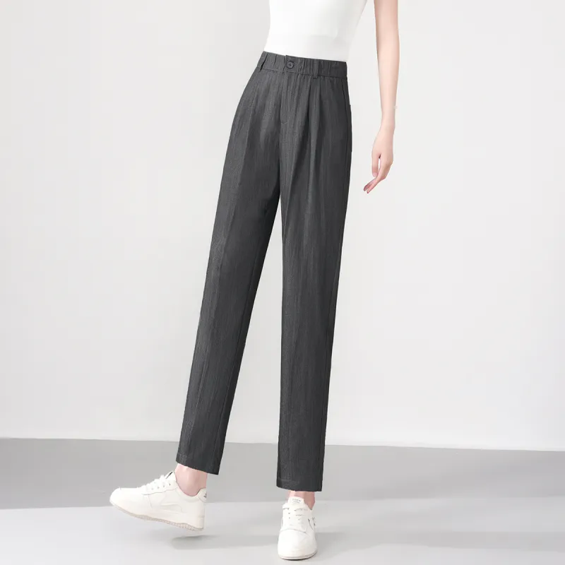 0571 Family Casual Pants Women's Black Gray Color-6