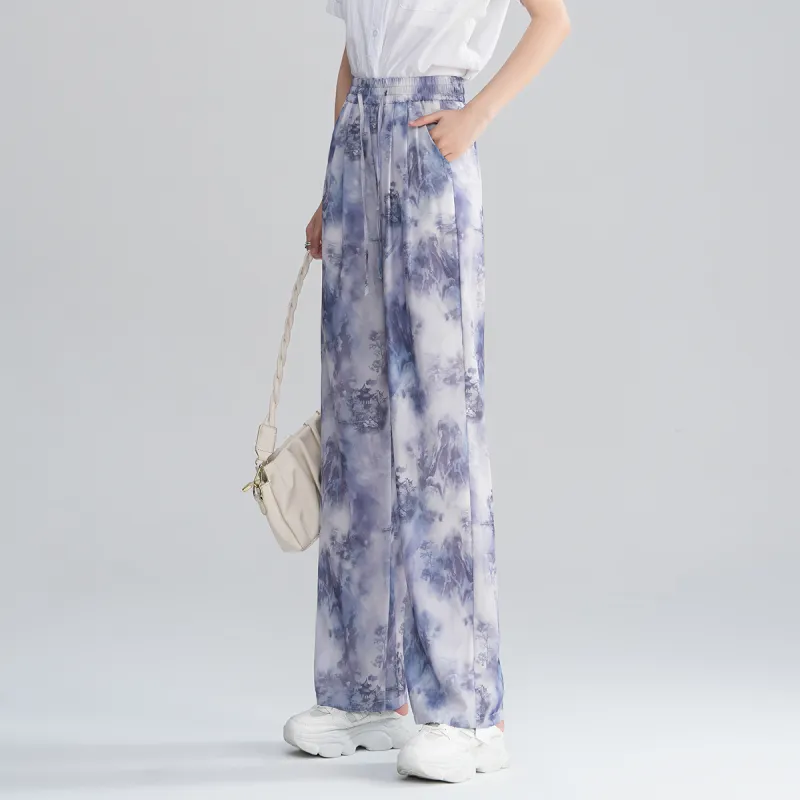 0571 Family Casual Pants Women's Blue-5