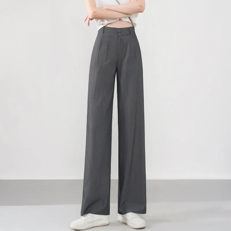 0571 Family Casual Pants Women's Black Gray-5