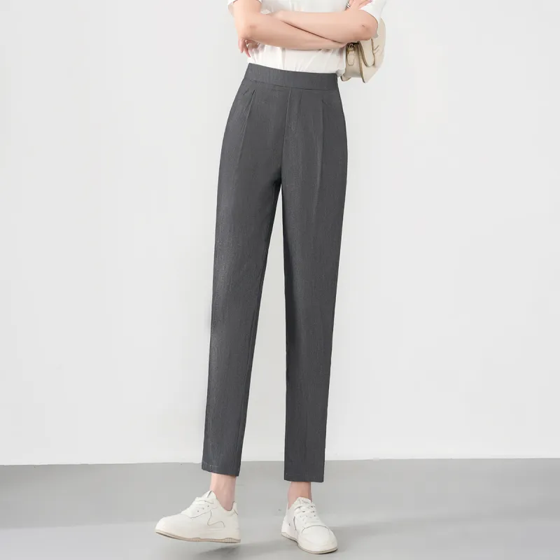 0571 Family Casual Pants Women's Black Gray Color-2