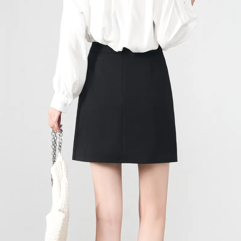 0571 Family Casual Short Skirts Women's Black-7