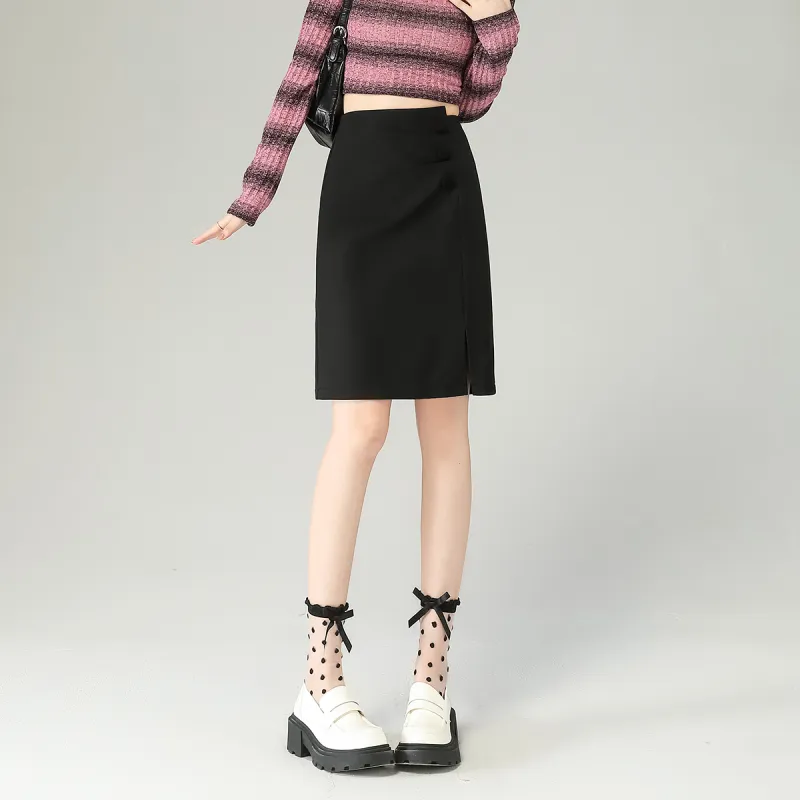 0571 Family Casual Short Skirts Women's Black-5