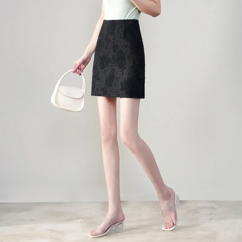 0571 Family Casual Short Skirts Women's Black-6