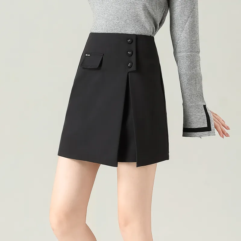 0571 Family Casual Short Skirts Women's Black-5