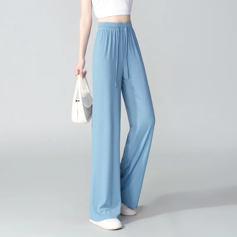 0571 Family Casual Pants Women's Blue-3