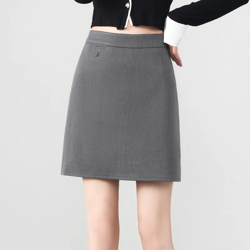 0571 Family Casual Short Skirts Women's Gray-4