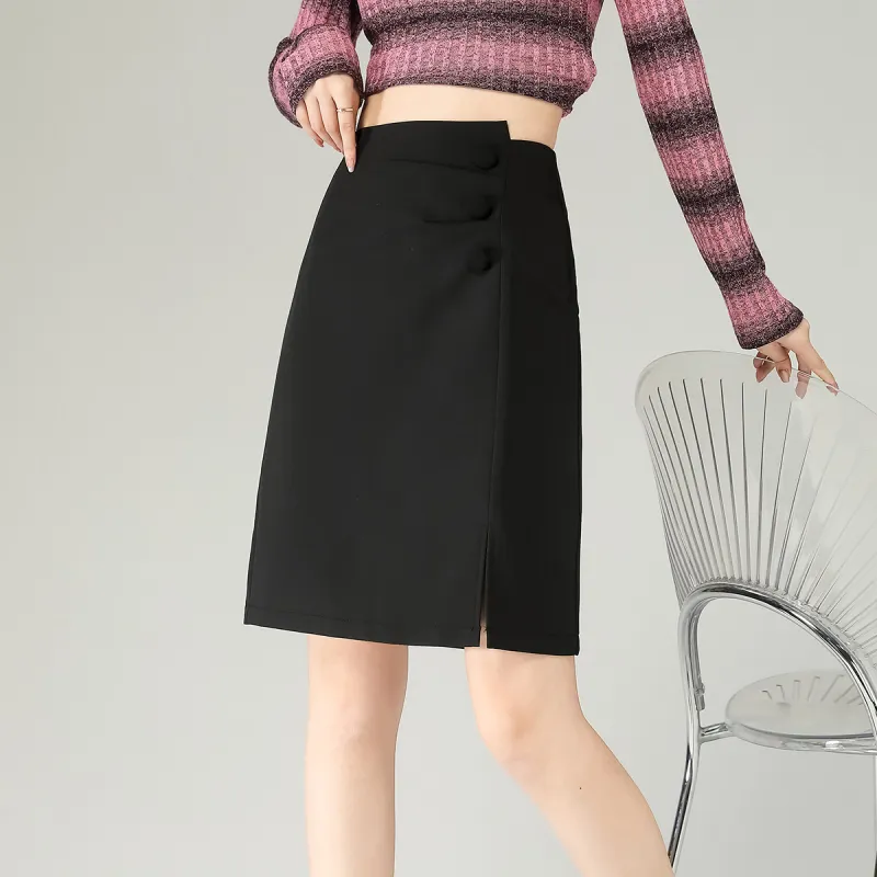 0571 Family Casual Short Skirts Women's Black-2