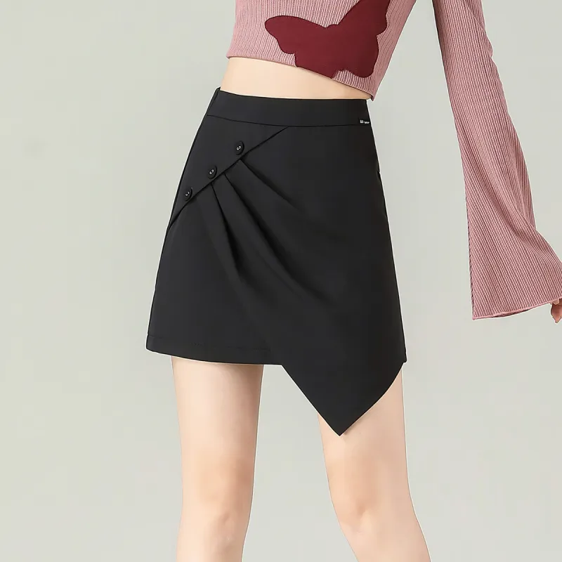 0571 Family Casual Short Skirts Women's Black-2