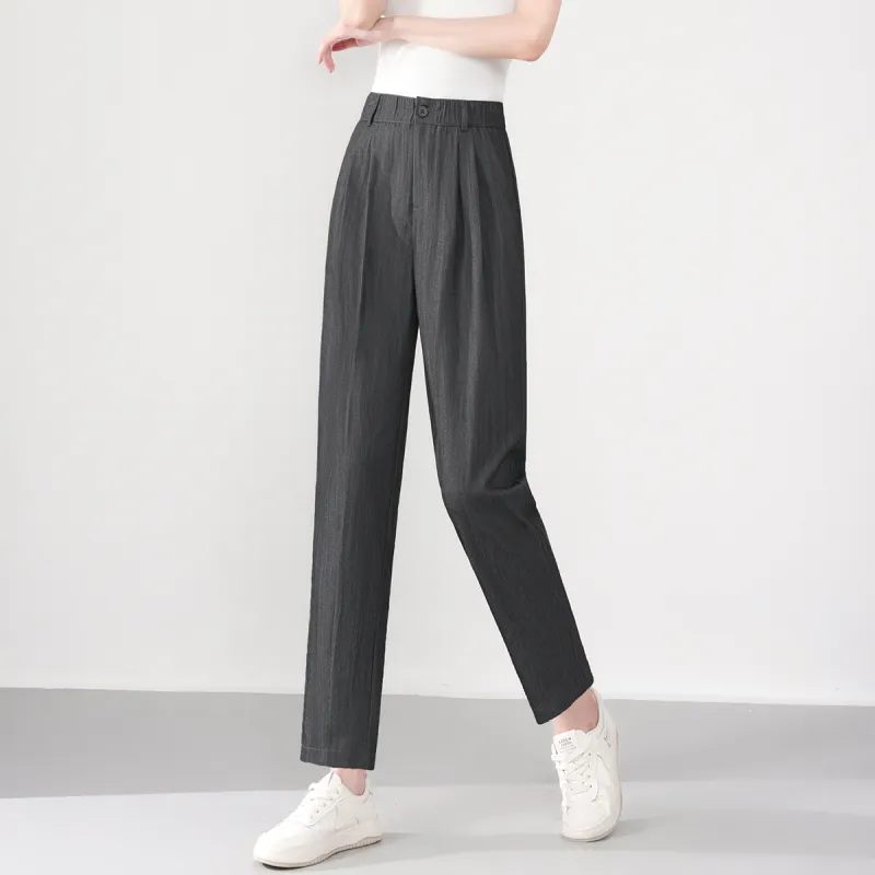 0571 Family Casual Pants Women's Black Gray Color-2