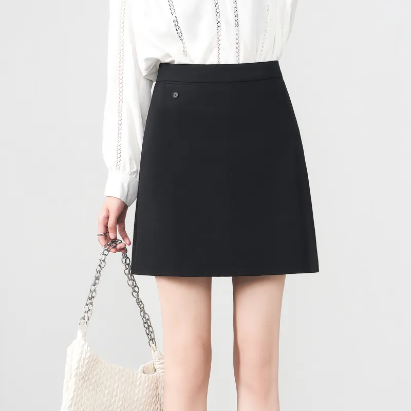 0571 Family Casual Short Skirts Women's Black-6