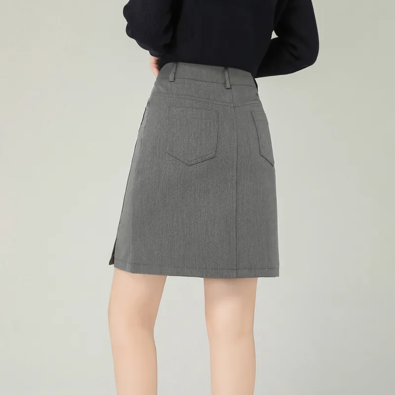 0571 Family Casual Short Skirts Women's Gray-7