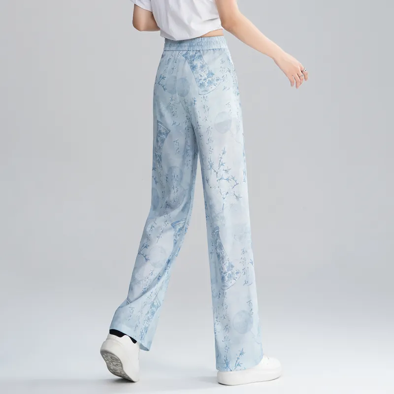 0571 Family Casual Pants Women's Blue-6