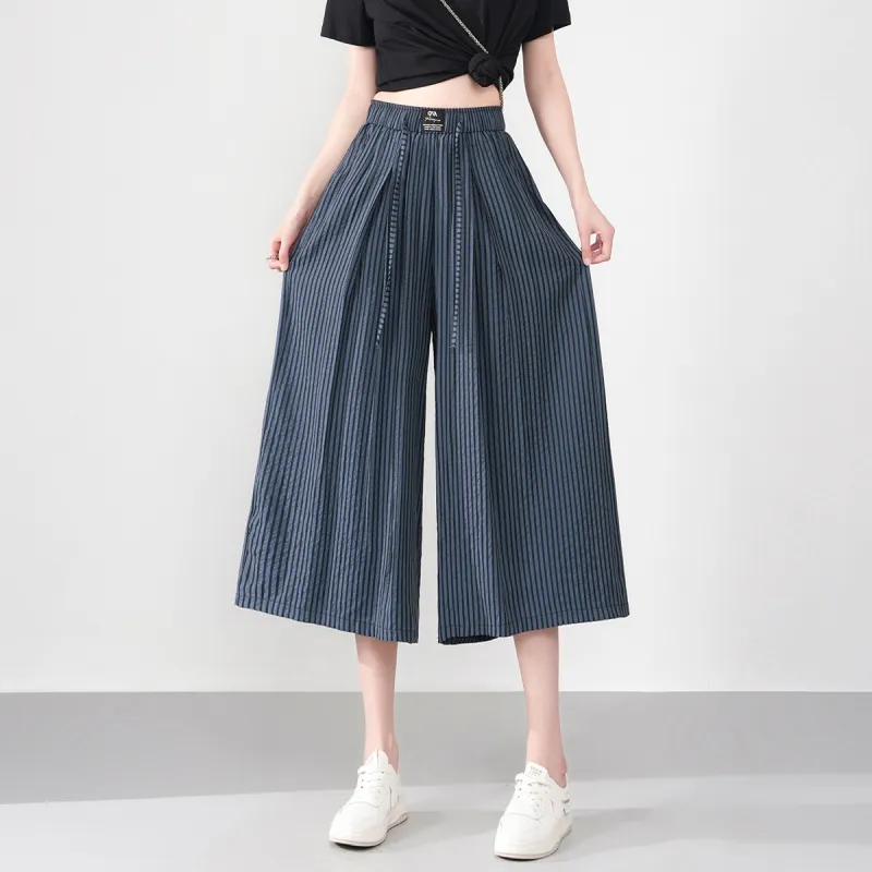0571 Family Casual Pants Women's Navy Blue-5