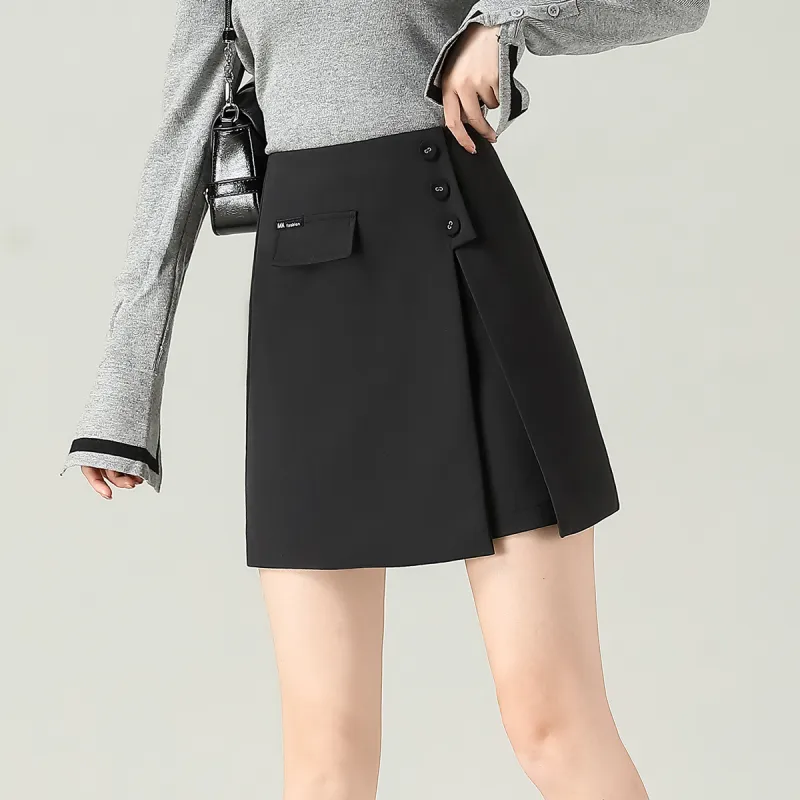 0571 Family Casual Short Skirts Women's Black-2