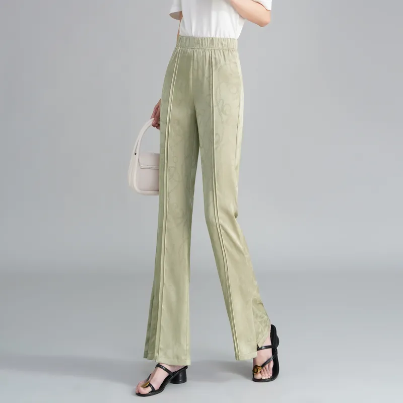 0571 Family Casual Pants Women's Yellow Green-2