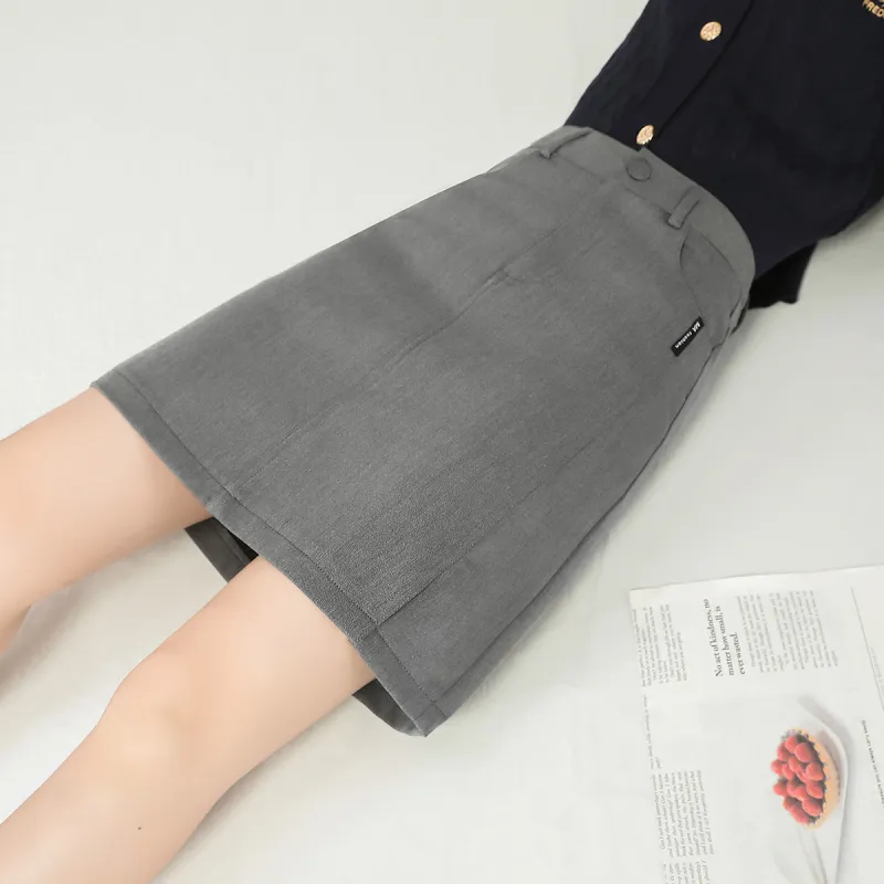 0571 Family Casual Short Skirts Women's Gray-4