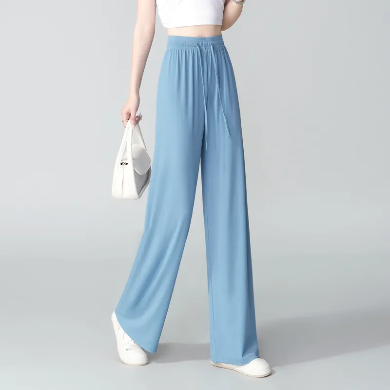 0571 Family Casual Pants Women's Blue-2