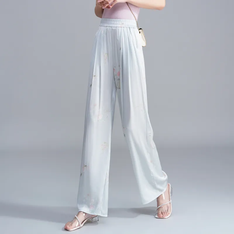 0571 Family Casual Pants Women's Blue-4
