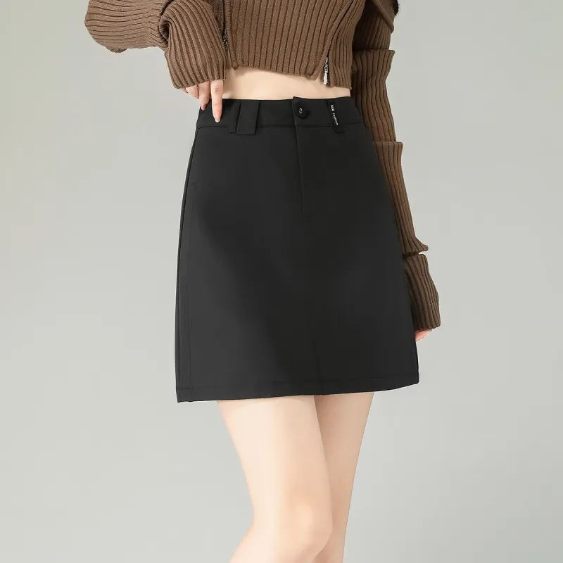 0571 Family Casual Short Skirts Women's Black-5
