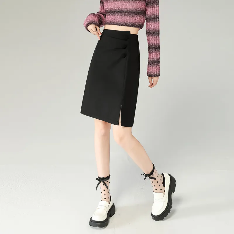 0571 Family Casual Short Skirts Women's Black-4
