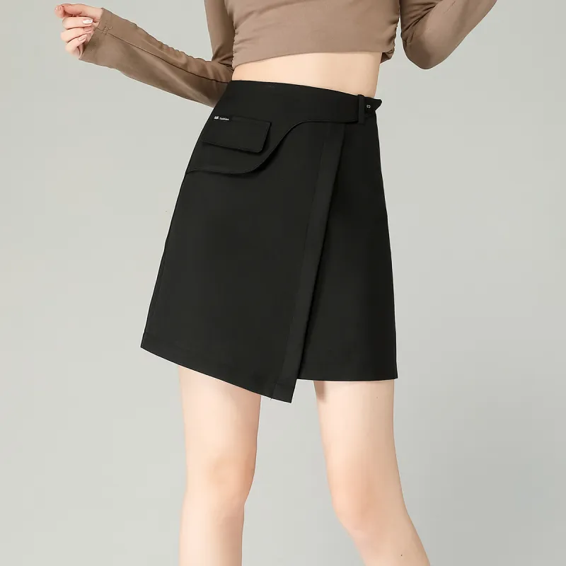 0571 Family Casual Short Skirts Women's Black-5