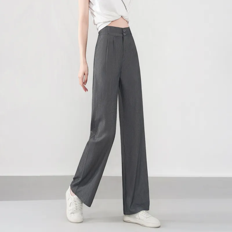 0571 Family Casual Pants Women's Black Gray-4