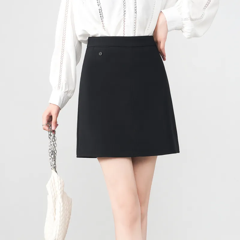 0571 Family Casual Short Skirts Women's Black-4