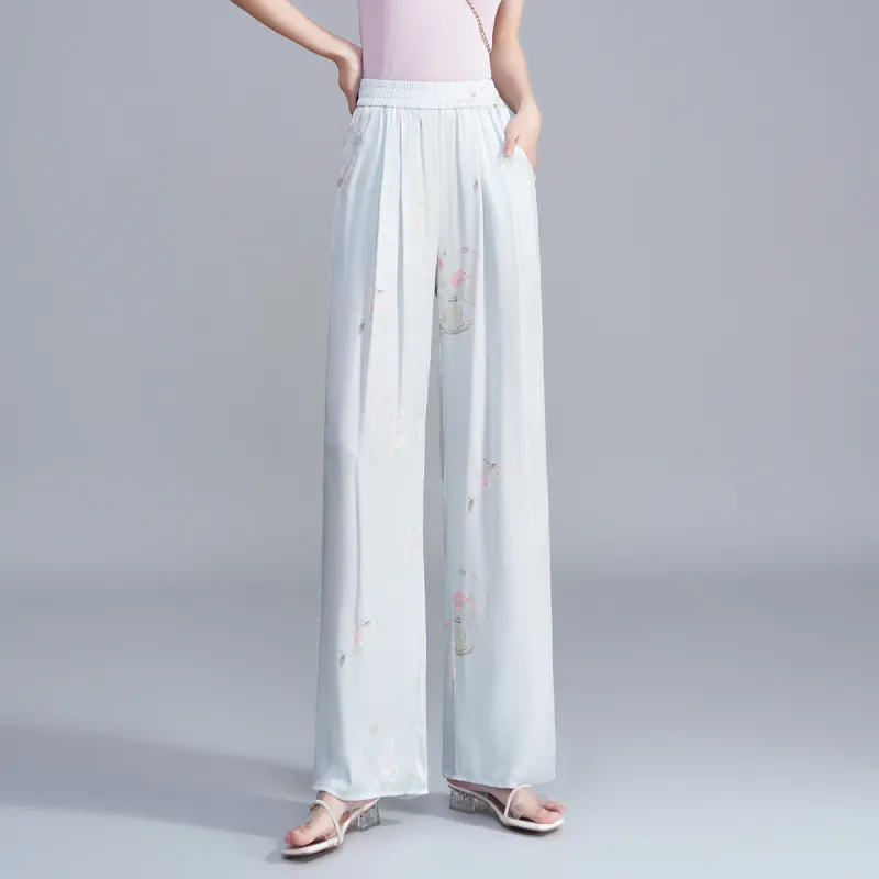 0571 Family Casual Pants Women's Blue-3