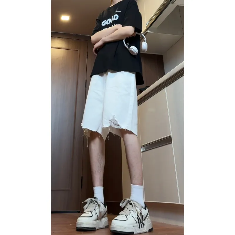 UNthemed Denim Shorts Unisex Black-1