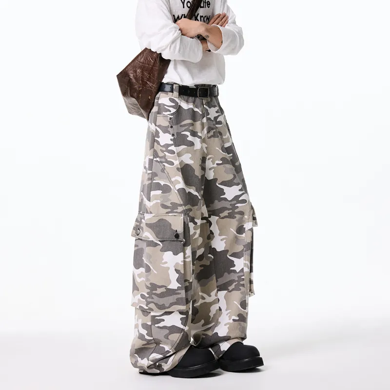 UNthemed Casual Pants Unisex White Gray-4