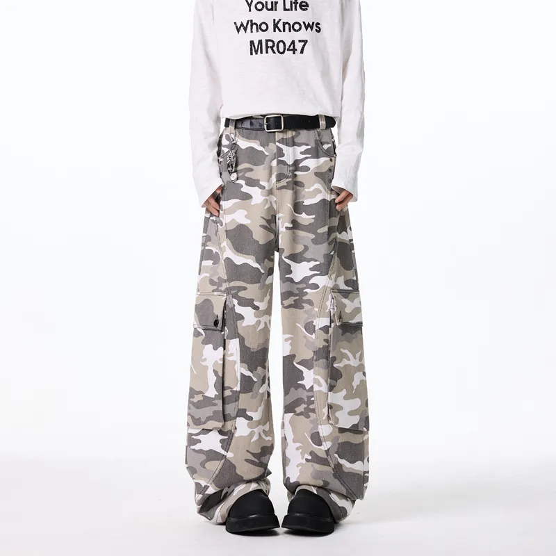 UNthemed Casual Pants Unisex White Gray-2