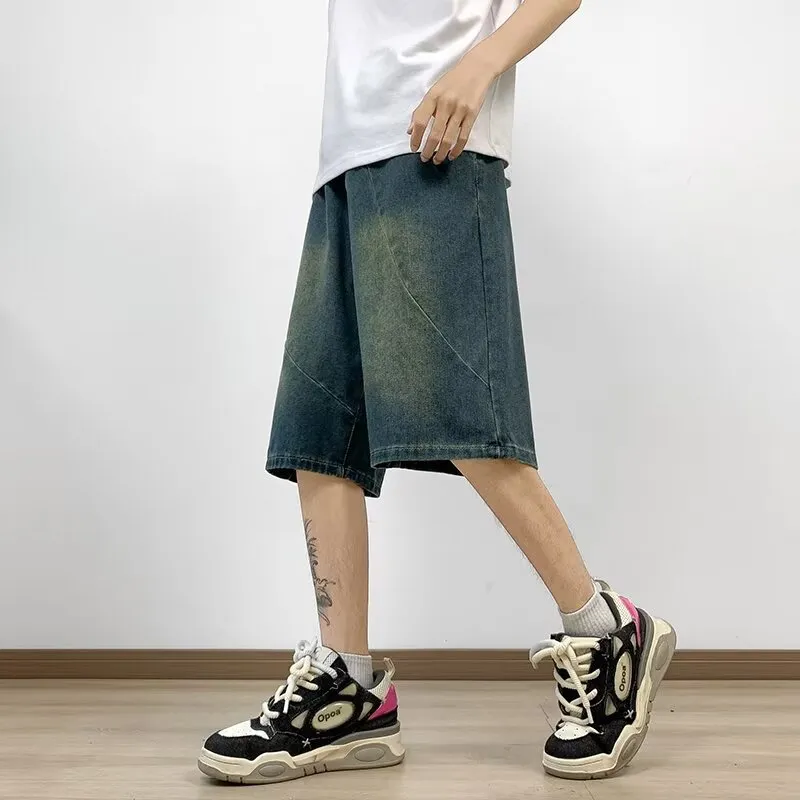 UNthemed Denim Shorts Unisex Blue-4